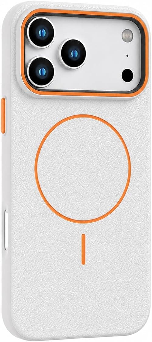 Case 17 Pro Max, TPU Shock-Absorbent Basic Cover, case cover (2025) - white and orange على Amazon.ae - متتبع الأسعار