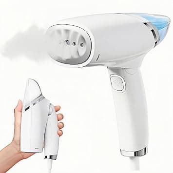 Steamer for Clothes,Foldable Handheld Garment Steamer Iron,White على Amazon.ae - متتبع الأسعار