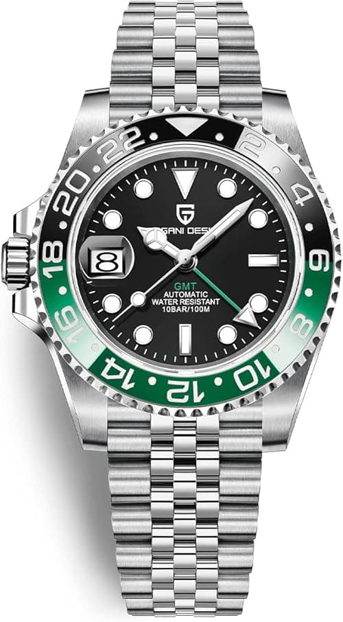 Men Watch Pagani Design GMT Watches for Men Automatic 40MM Date 100M Waterproof Stainless Steel Sapphire Glass Mechanical Wristwatches PD-1662 on Amazon.ae - Price Tracker