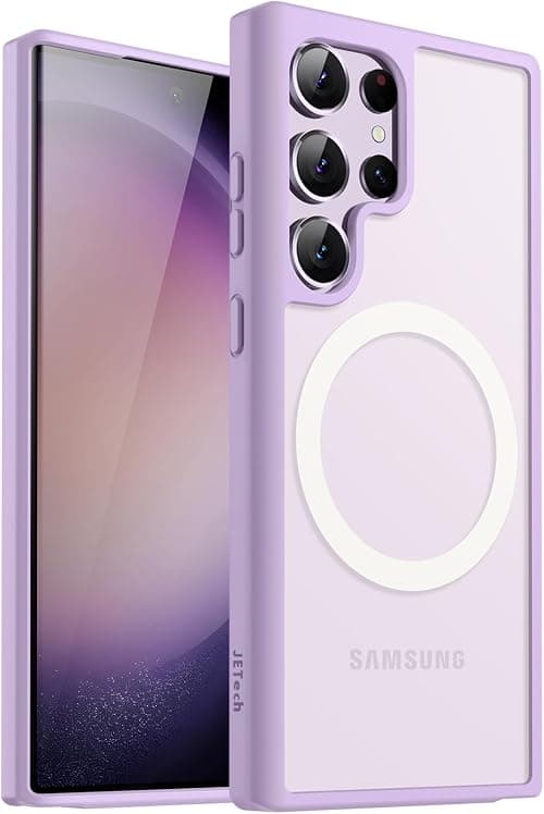 JETech Magnetic Case for Samsung Galaxy S23 Ultra 5G 6.8-Inch, Compatible with MagSafe, Translucent Matte Back Shockproof Phone Cover (Lilac) on Amazon - Best Deal Finder