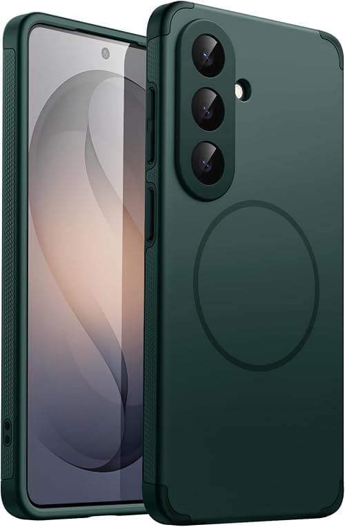 JETech Magnetic Case for Samsung Galaxy S26, Compatible with MagSafe, Dual-Layer Heavy Duty Shockproof Phone Cover, Camera Lens Full Protection, Anti-Scratch Hard PC Back (Midnight Green) on Amazon - Best Deal Finder