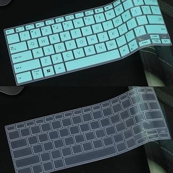 Gruattreay 4 Pcs Keyboard Protective Film Compatible with 2025 ASUS Zenbook Duo 2-in-1 Laptop Dual 14'' OLED (UX8406C) Silicone TPU Keyboard Cover Skin (2Clear+2Green) على Amazon.ae - متتبع الأسعار