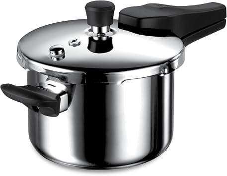 Tramontina Aero Arc 5L Tri-Ply Stainless Steel Pressure Cooker | Large | Food-Grade SS304 | 3-Layer Safety System | Gas & Induction Compatible | Ergonomic Easy-Close | Inner Markings 98052537 on Amazon.ae - Price Tracker