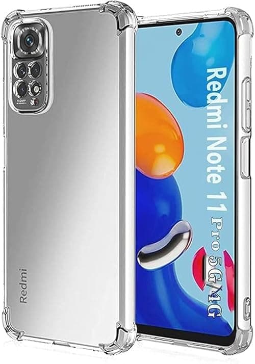 Case for Xiaomi Redmi Note 11 Pro/Redmi Note 11E Pro Cover Clear Back Air Cushion Soft Silicone Shockproof Anti-Scratch Protective Bumper Shell Corner by Emodil on Amazon.ae - Price Tracker