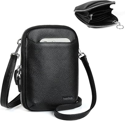 befen Small Crossbody Bag Genuine Leather Wallet Purse with Cell Phone Pocket for Women on Amazon - Best Deal Finder