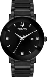 Bulova Men's 3-Hand Quartz Watch with Diamond Dial and Edge to Edge Crystal - Best Deal Finder