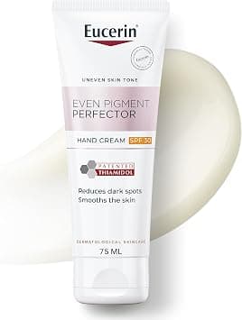 Eucerin Even Pigment Perfector Hand Cream with Thiamidol & Hyaluronic Acid, for Even and Radiant Skin, UVA & UVB Sun Protection SPF30, Moisturizer for All Skin Types, 75ml على Amazon.ae - متتبع الأسعار