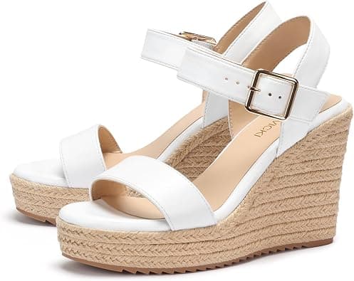 VICKI·VICKI Women's Platform Wedges heels Sandals Wedge Espadrilles Ankle Strap on Amazon.ae - Price Tracker