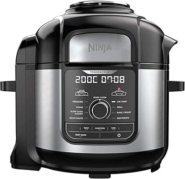 Ninja Foodi MAX Multi-Cooker [OP500UK], 9-in-1, 7.5L, Electric Pressure Cooker and Air Fryer, Brushed Steel and Black on Amazon.ae - Price Tracker