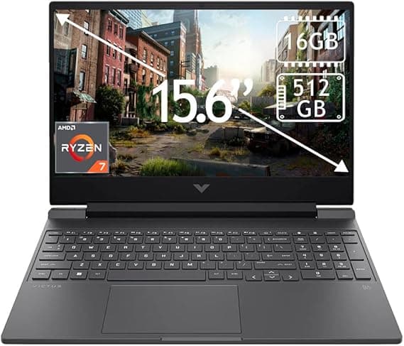 HP Victus 15.6" FHD LED144Hz Gaming Laptop AMD Ryzen 7 7445HS (Up to 4.7GHz) NVIDIA GeForce RTX 4050 6GB GDDR6; 16GB DDR5-5600 RAM; 512GB NVMe M.2 SSD; Wi-Fi 6E; Win 11 Home, Mica Silver (US Version) on Amazon.ae - Price Tracker