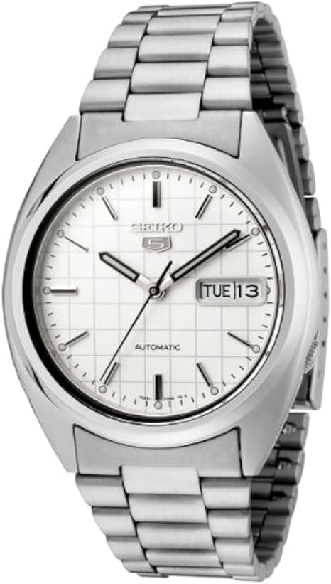 Seiko 5 Mne's Automatic White Dial Stainless Steel Watch - SNXF05 on Amazon.ae - Price Tracker