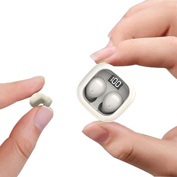 Smallest Invisible Mini Earbuds Wireless Bluetooth, Low Profile Micro Tiny Discreet Hidden Earbuds for Work, Small Headphones, Invisible Sleep Wireless Earphone, IPX5 Waterproof for Small Ear Canals على Amazon.ae - متتبع الأسعار