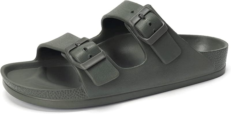 FUNKYMONKEY Women's Comfort Slides Double Buckle Adjustable EVA Flat Sandals on Amazon.ae - Price Tracker