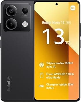 شاومي جوال ريدمي نوت 13 برو 5G الذكي 6.66 انش MIUI 14 سناب دراغون 7s الجيل الثاني ثماني النواة 4 نانومتر حتى 2.4GHz (ذاكرة RAM 12GB + ذاكرة روم 256GB، اسود ميدنايت) على أمازون - دليلك لأفضل العروض