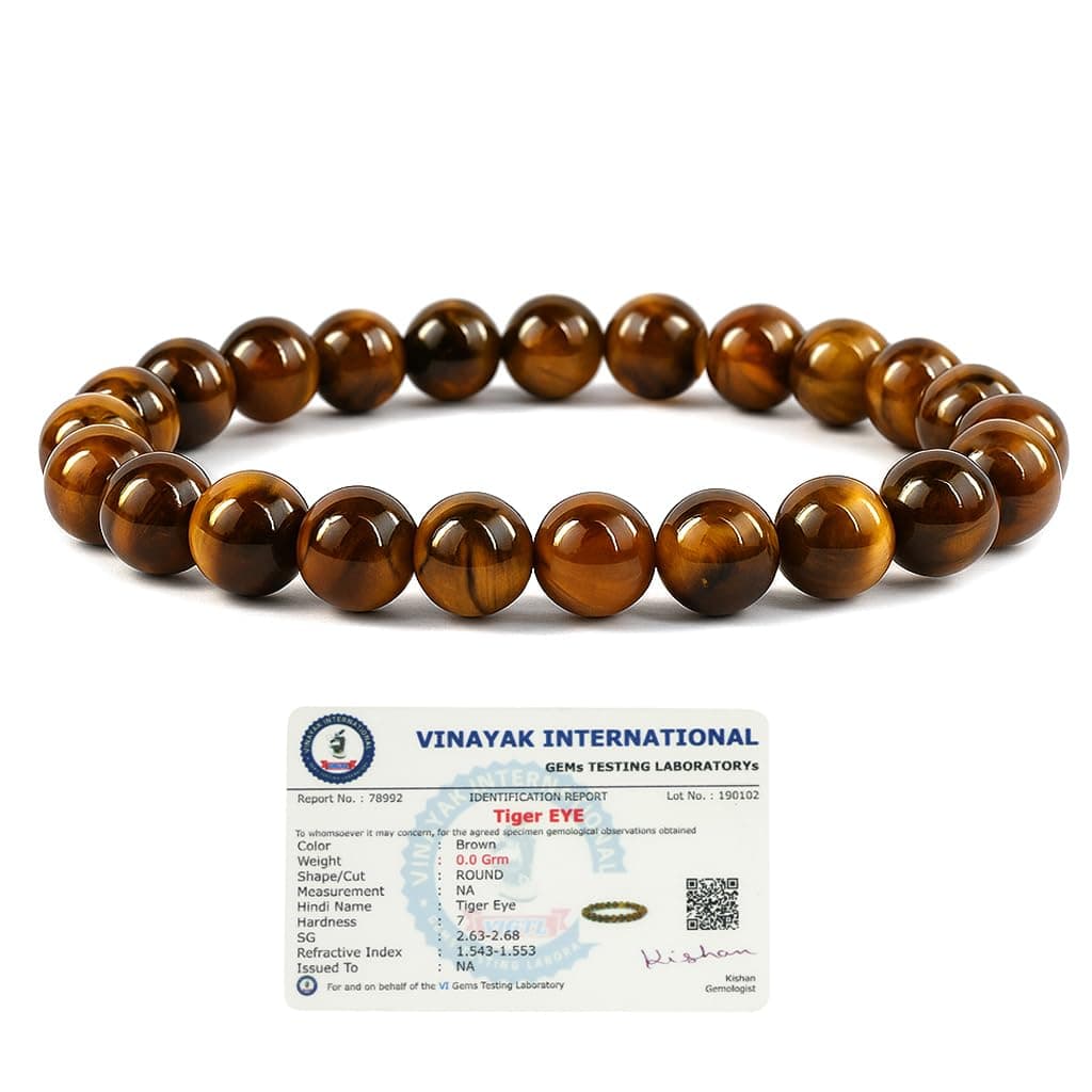 Certified Reiki Crystal Tiger Eye Bracelet - 8 Mm, Courage & Protection - Boys on Amazon.ae - Price Tracker