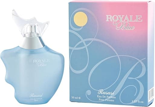 RASASI Royale Blue Women Eau De Parfum, 50 ml على Amazon.ae - متتبع الأسعار