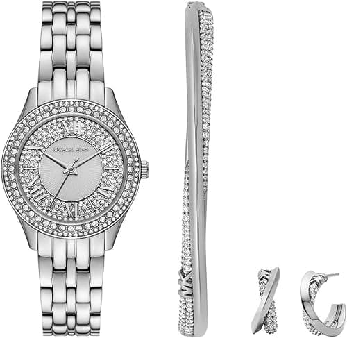 Michael Kors MK4975SET Harlowe Stainless Steel Wrist Watch for Women 2-Pieces Set, 30 mm Case Diameter, Silver on Amazon.ae - Price Tracker