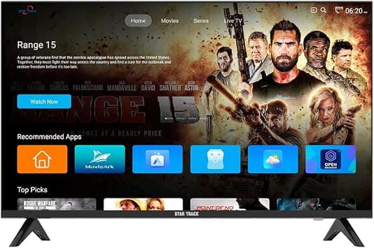 Star Track LED Smart TV 55 Inch, HD, 4K UHD Android 15.0, T2S2, A+ Screen, WiFi, MIRACAST, Netflix, YouTube, Prime Video, HDMI, USB (EDGELESS FRAME) (55) على Amazon.ae - متتبع الأسعار