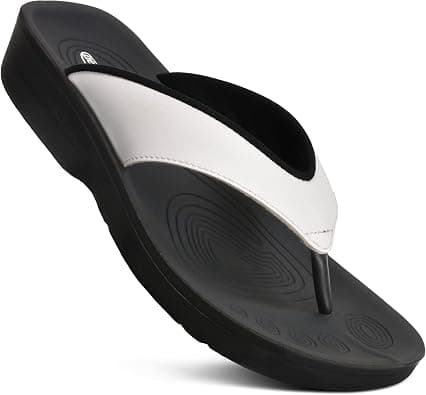 AEROTHOTIC Women's Orthotic Comfort Thong Style Flip Flops Sandals With Arch Support For Comfortable Walk on Amazon.ae - Price Tracker