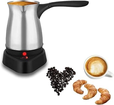 PINKE Turkish Coffee Maker, Stainless Steel 600ml Electric Turkish Coffee Machine, Electric Coffee Maker Machine Pot Warmer Kettle, 5 to 6 Cups Capacity For Home Travel on Amazon.ae - Price Tracker