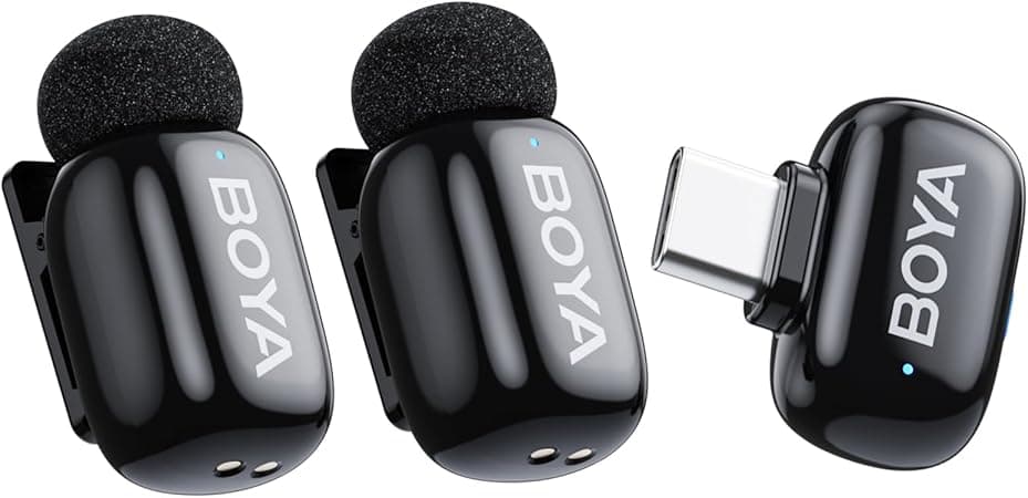 BOYA Mini Microphone, Wireless Necktie Mic for iPhone 15/16, Android, Ultralight USB-C Tie Microphone(5g), 100m Range, Compact Lavalier Microphone for Interview, YouTuber on Amazon.ae - Price Tracker