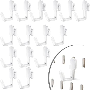 15 Pcs Heavy-Duty Pegboard Hooks for IKEA Skadis Organizer, Adjustable Hanging Hooks for Garage, Home, Office Storage, Indoor Wall Organizer Accessories (White) - متتبع أسعار Amazon.sa