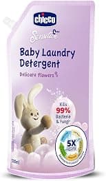 Chicco Baby Liquid Laundry Detergent, 5X Stain & Germ Fighter, Kills 99% of Germs, Dermatologically Tested, Effective & Gentle Cleaning, Delicate Flowers, Refill Pack (500 ML) - Best Deal Finder