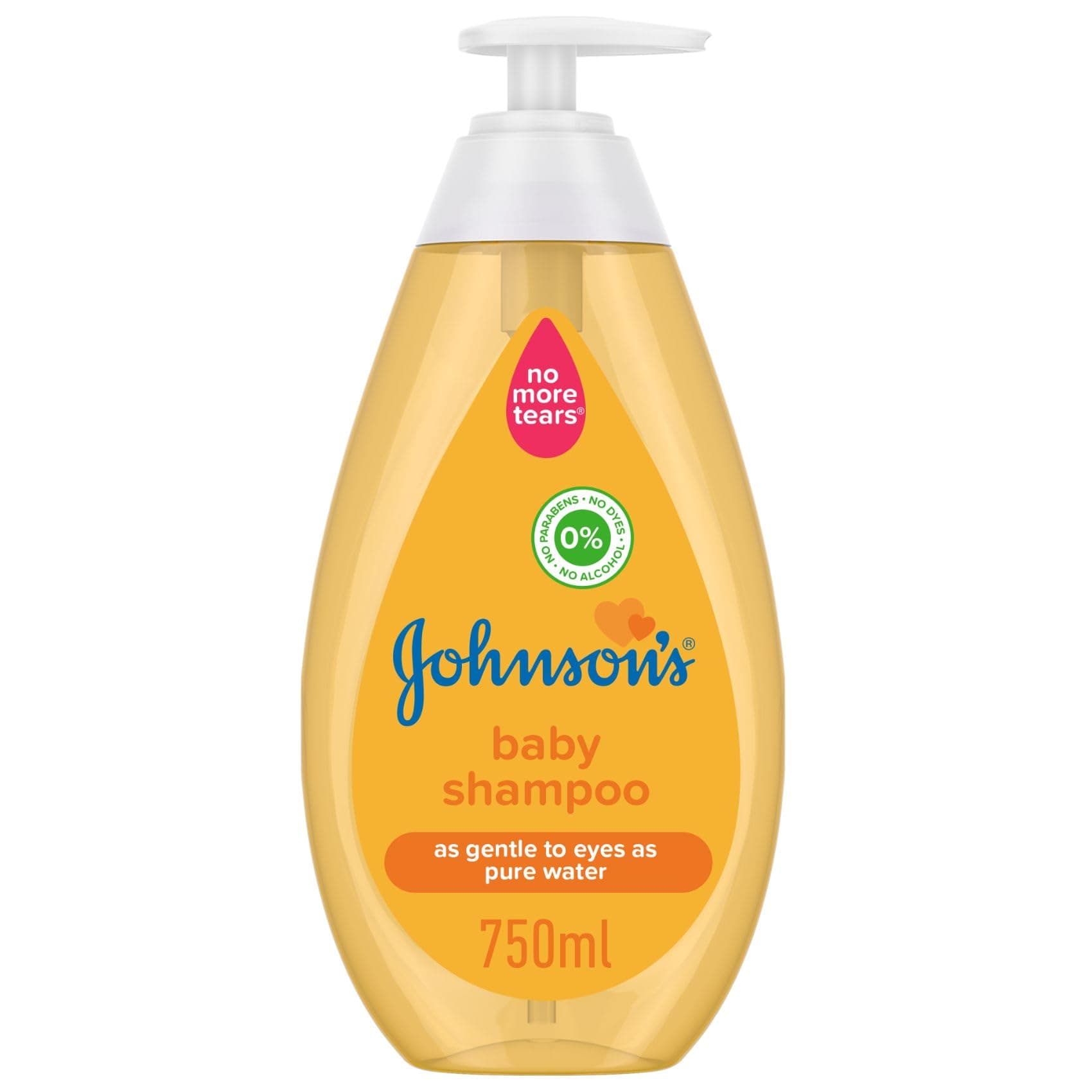Johnson's Baby Shampoo, Gentle NO MORE TEARS Formula, 750ml - Free from Dyes, Parabens, Phthalates, Sulphates, and Alcohol, Pure and Mild for Baby's Delicate Scalp and Eyes on Amazon.ae - Price Tracker