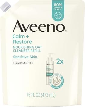 Aveeno Calm Restore Nourishing Oat Facial Cleanser, 16 Ounce, White - Best Deal Finder