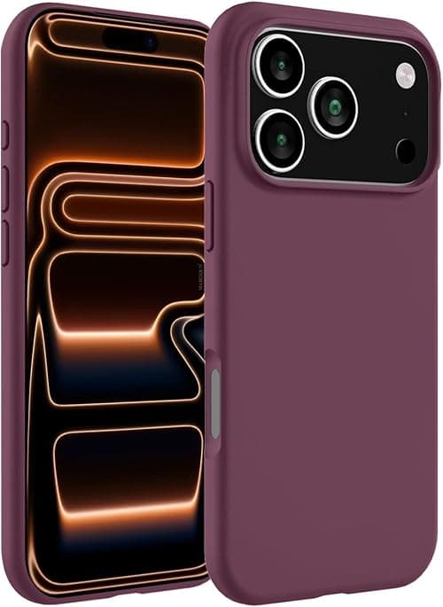 MARGOUN Designed for iPhone 17 Pro Max Case, Liquid Silicone Protective Phone Case with Soft Anti-Scratch Microfiber Lining Utra Slim Drop Protection Phone Cover (Burgundy, 17 PM) on Amazon.ae - Price Tracker
