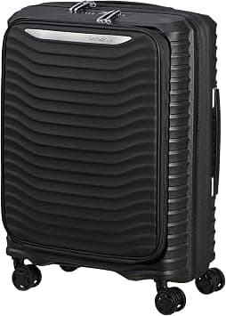 Samsonite Upscape Suitcase Cabin Size 55 cm / 20 inch, 4 Spinner Wheels, Polypropylene, Black|Inner Mesh Pocket|Expandable|TSA Lock|USB Port|Front Opening Laptop Access - 10 Years Global Warranty on Amazon - Best Deal Finder