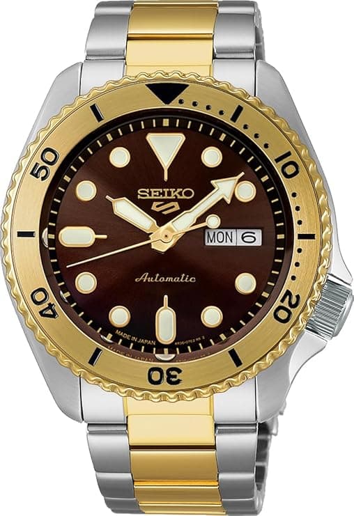 Seiko SRPK24 Men's 5 Sports Skx Sports Style Automatic Watch, Made in Japan, Made in Japan, U.S. Special Creation, Silver x Gold, Overseas Model, Sporty on Amazon.ae - Price Tracker