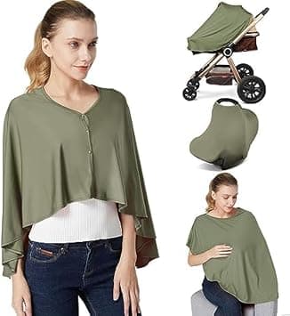 Baby Nursing Poncho, Nursing Cover, Multi Use Breastfeeding Cover for CarSeat Canopy, High Seat Cover, Stroller Cover, Shopping Cart Cover, Breathable Lightweight, Nursing Scarf for Boy and Girl - Amazon.ae Price Tracker