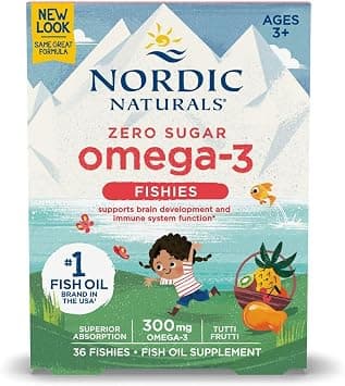 Nordic Naturals Omega-3 Fishies, Yummy Tutti Frutti Taste, 300mg, 36 Fishies on Amazon.ae - Price Tracker