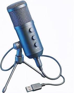 USB Gaming PC Microphone, Professional Grade Computer Condenser Mic, Plug and Play, with Gain Control, Mute, Echo, Earphone Port - Ideal for Video Conferencing, Streaming, Podcasting. - Amazon.ae Price Tracker