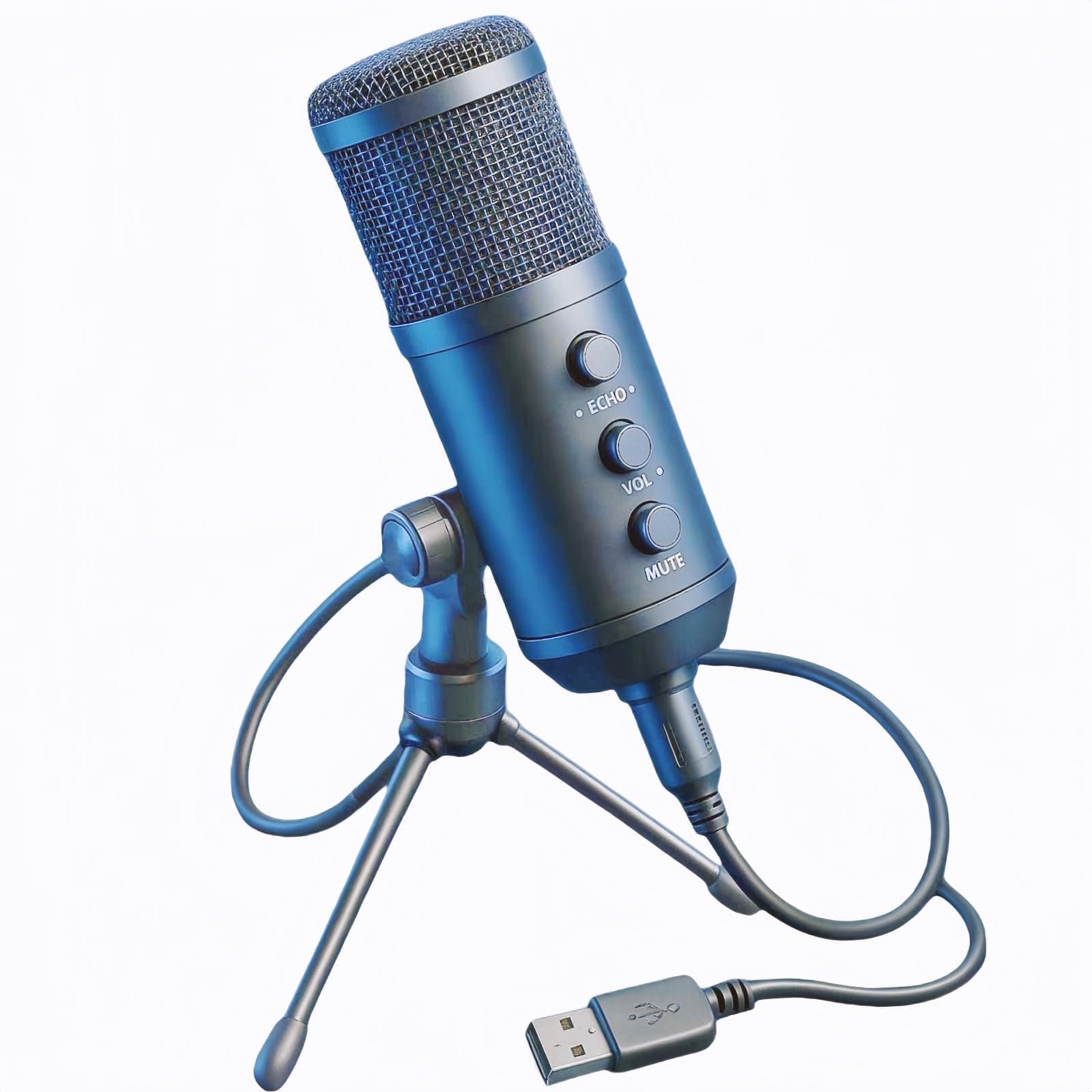 KUTONTECH USB Gaming PC Microphone, Professional Grade Computer Condenser Mic, Plug and Play, with Gain Control, Mute, Echo, Earphone Port - Ideal for Video Conferencing, Streaming, Podcasting. on Amazon.ae - Price Tracker