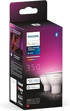 Philips HueWCA Smart LED Light 4.3W GU10 2P - متتبع أسعار Amazon.sa