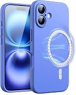 JETech Magnetic Silicone Case for iPhone 16 6.1-Inch, Compatible with MagSafe, Silky Soft Touch, Shock Absorbing Phone Cover with Camera Lens Full Protection (Ultramarine) - Best Deal Finder