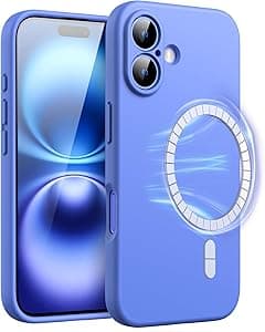 JETech Magnetic Silicone Case for iPhone 16 6.1-Inch, Compatible with MagSafe, Silky Soft Touch, Shock Absorbing Phone Cover with Camera Lens Full Protection (Ultramarine) - Amazon.ae Price Tracker
