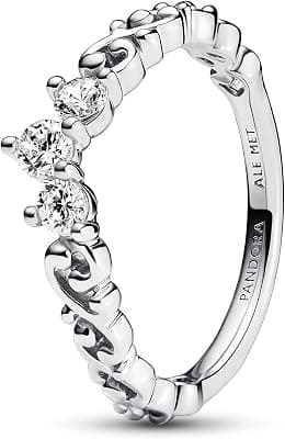 Pandora Moments Ring königliche Tiara, Sterlingsilber, mit klarem Cubic Zirkonia - Best Deal Finder