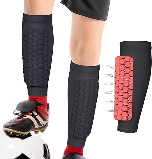 Linkidea 1 Pair Soccer Shin Guards Shin Pads for Kids Youth Adult, Calf Compression Sleeve with Honeycomb Pads for Running, Cycling on Amazon.ae - Price Tracker