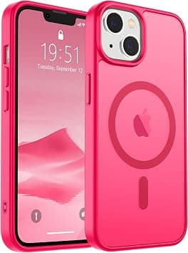 SUPFINE Magnetic for iPhone 15 Plus Case & iPhone 14 Plus Case(Compatible with MagSafe)(Military Grade Drop Protection) Slim Translucent Shockproof with Anti-Fingerprint Phone Case,Hot Pink on Amazon.ae - Price Tracker