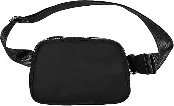 Everywhere Unisex Belt Crossbody Fanny Bag Pack 1L Black 19cm x 5.5cm x 13cm (7.5" x 2" x 5") / Regular Size on Amazon.ae - Price Tracker