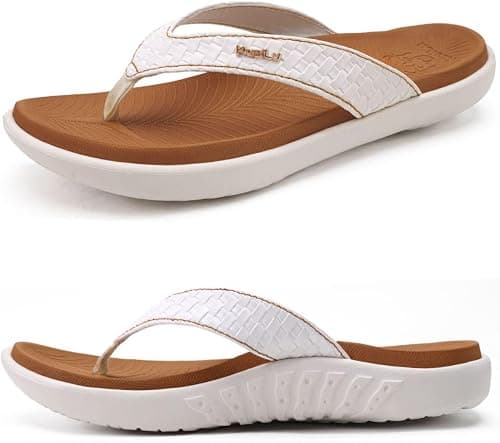KuaiLu Womens Flip Flops Ladies Yoga Mat Comfortable Walking Thong Sandals With Plantar Fasciitis Arch Support Slip On Indoor Outdoor on Amazon.ae - Price Tracker
