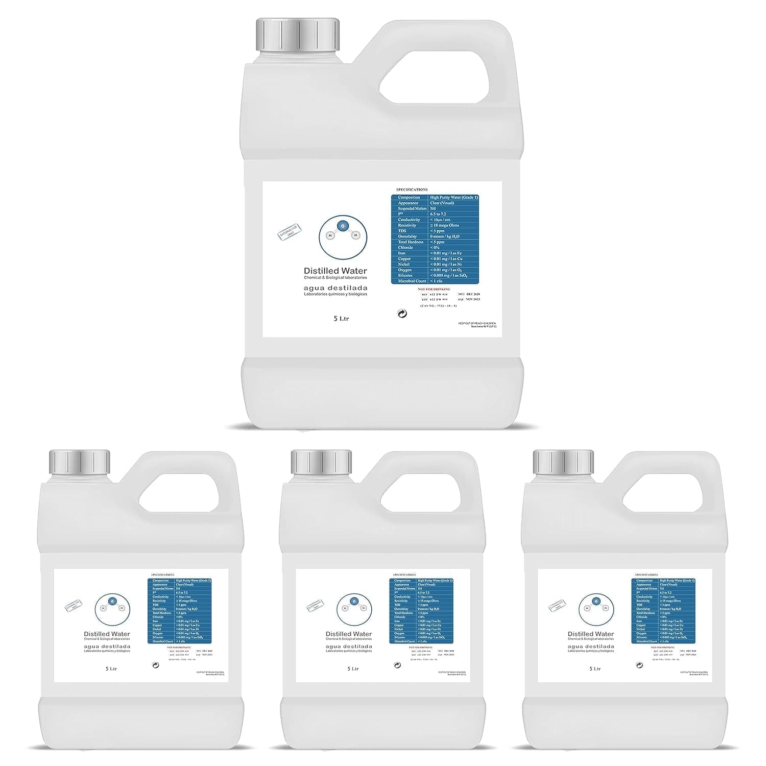 Distilled Water Pack of 4 x 5 Liter on Amazon.ae - Price Tracker