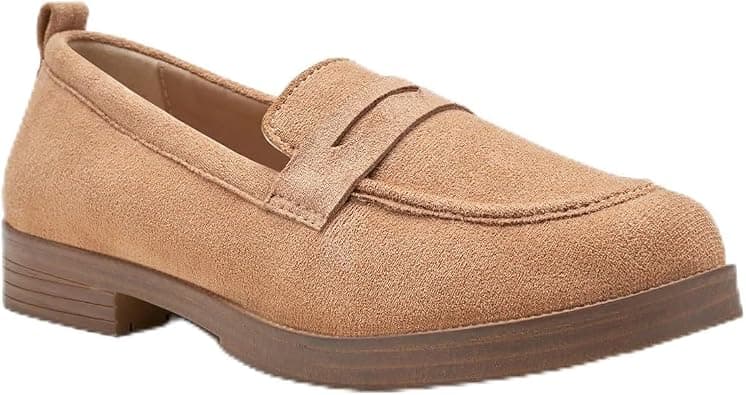 NDURE Women's Loafer, Beige, Slip-On Style, Cushioned Insole, Casual Footwear on Amazon.ae - Price Tracker
