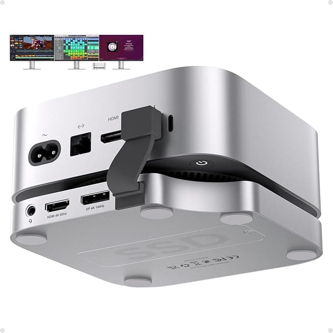 Mac Mini M4 Dock Stand with DP 4K 144Hz & HDMI 4K 60Hz, Mac Mini M4 Pro Hub with 4TB NVMe SSD Enclosure (SSD NOT Included), 3 USB A 2.0, SD/TF 3.0, 3.5mm Audio/Mic, USB C Hub for MacMini 2024 on Amazon.ae - Price Tracker