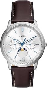 Fossil Men's Neutra Minimalist Multifunction, Stainless Steel Watch, FS5905, Brown - Best Deal Finder