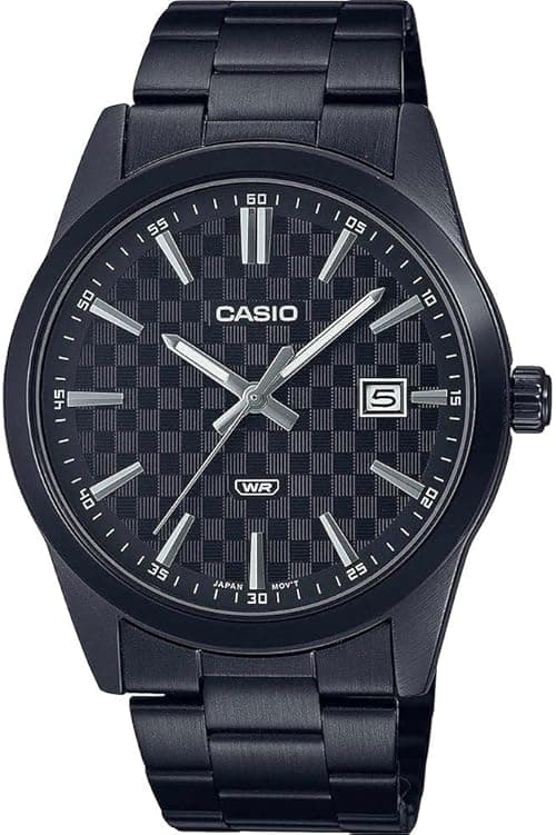 Casio Men'sAnalog Black Dial Stainless Steel Black ion Plated Band on Amazon.ae - Price Tracker