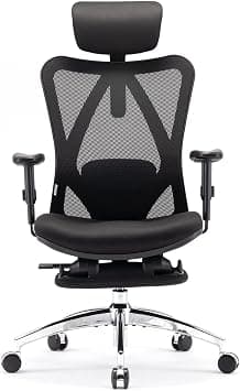 SIHOO M18 Ergonomic Office Chair, Computer High Back Desk Chair with 2D Armrest, Adjustable Headrest, Lumbar Support and Comfortable Thick Cushion.(with footrest)… على Amazon.ae - متتبع الأسعار